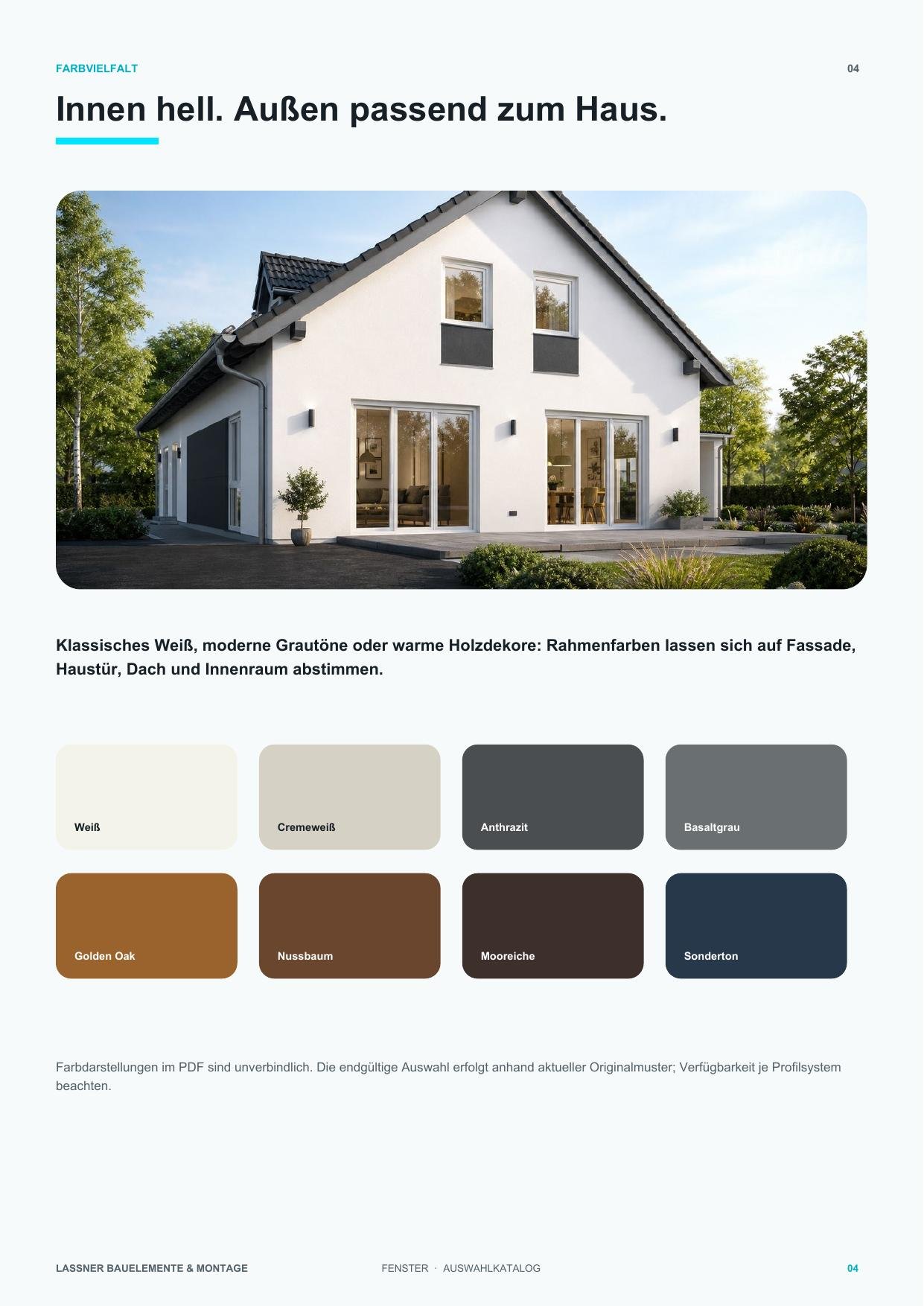 Fenster-Katalog: Farben und Dekore passend zum Haus