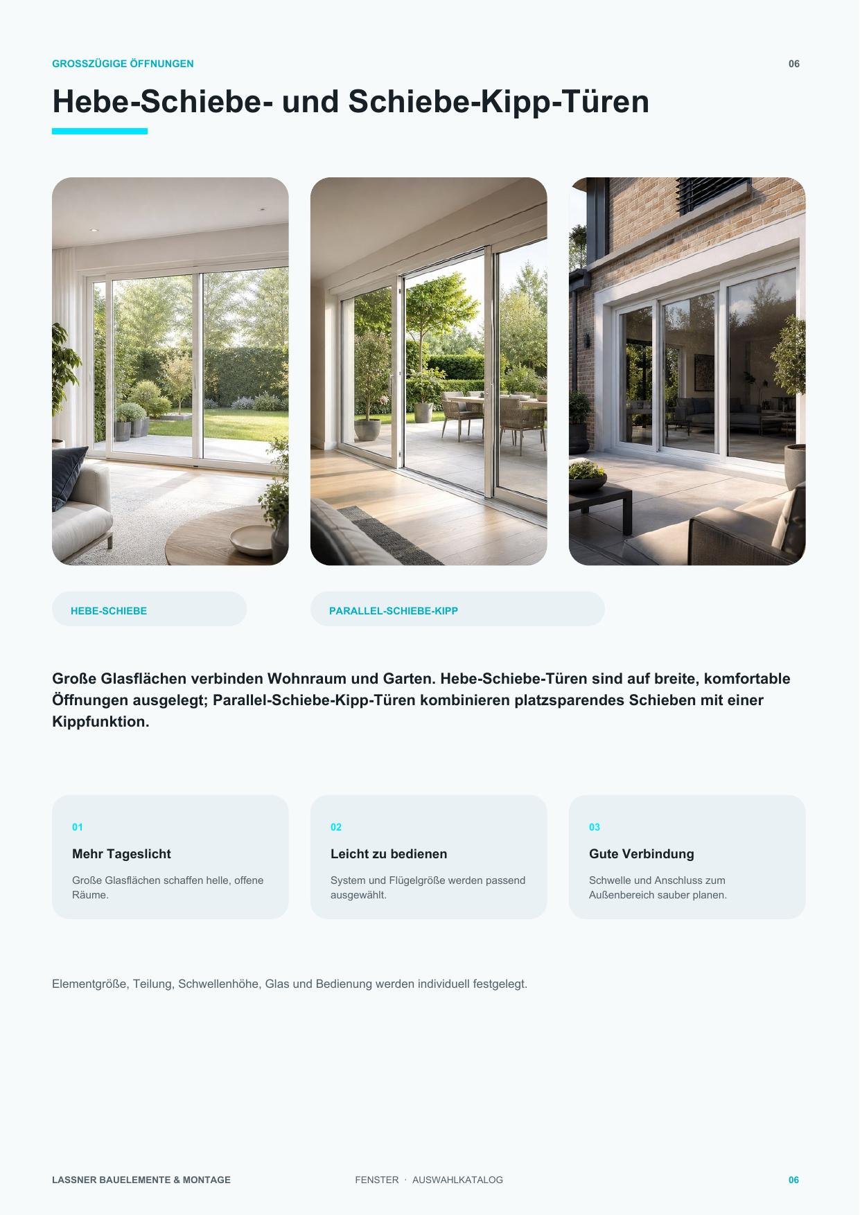Fenster-Katalog: Hebe-Schiebe- und Parallel-Schiebe-Kipp-Türen